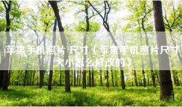 苹果手机照片 尺寸（苹果手机照片尺寸大小怎么修改的）