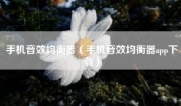 手机音效均衡器（手机音效均衡器app下载）