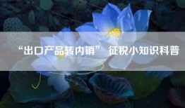 “出口产品转内销” 征税小知识科普