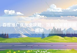百度推广优化全攻略，效果与策略深度揭秘