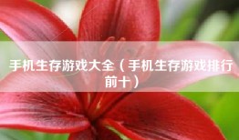手机生存游戏大全（手机生存游戏排行前十）
