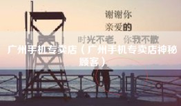 广州手机专卖店（广州手机专卖店神秘顾客）