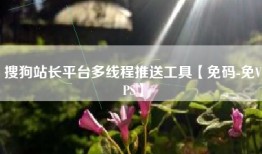 搜狗站长平台多线程推送工具【免码-免VPS】