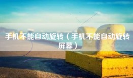 手机不能自动旋转（手机不能自动旋转屏幕）