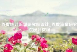百度统计流量研究院设计_百度流量研究院设计教程