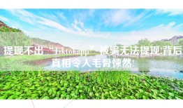提现不出“Tiktokapp”被骗无法提现!背后真相令人毛骨悚然!