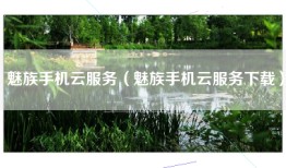 魅族手机云服务（魅族手机云服务下载）