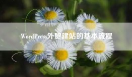 WordPress外贸建站的基本流程