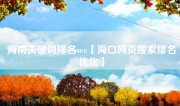 海南关键词排名seo【海口网页搜索排名优化】