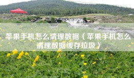 苹果手机怎么清理数据（苹果手机怎么清理数据缓存垃圾）