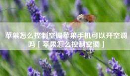 苹果怎么控制空调苹果手机可以开空调吗「苹果怎么控制空调」