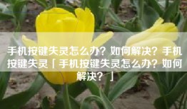手机按键失灵怎么办？如何解决？手机按键失灵「手机按键失灵怎么办？如何解决？」