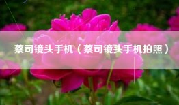 蔡司镜头手机（蔡司镜头手机拍照）