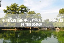 华为配置高的手机（华为哪一款手机最好用配置最高）