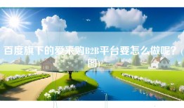 百度旗下的爱采购B2B平台要怎么做呢？(图)