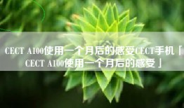 CECT A100使用一个月后的感受CECT手机「CECT A100使用一个月后的感受」