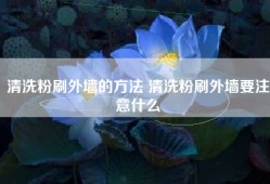 清洗粉刷外墙的方法 清洗粉刷外墙要注意什么