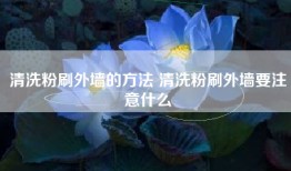 清洗粉刷外墙的方法 清洗粉刷外墙要注意什么