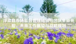 浮梁县市场监督管理局领导团队全新亮相，未来工作展望与战略规划
