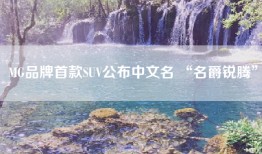 MG品牌首款SUV公布中文名 “名爵锐腾”