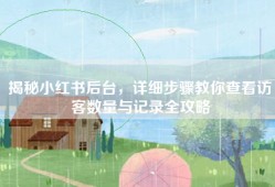 揭秘小红书后台，详细步骤教你查看访客数量与记录全攻略