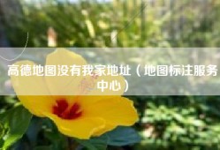 高德地图没有我家地址（地图标注服务中心）