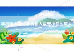 手机输入盘（手机输入盘变小怎么放大）