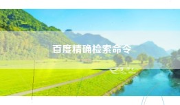 百度精确检索命令