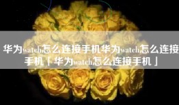 华为watch怎么连接手机华为watch怎么连接手机「华为watch怎么连接手机」