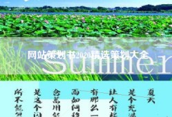 网站策划书2020精选策划大全