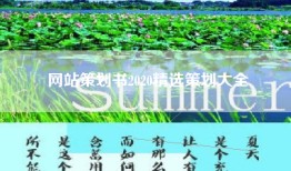 网站策划书2020精选策划大全