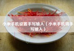 小米手机设置手写输入（小米手机调手写输入）