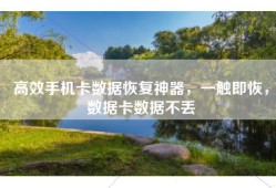 高效手机卡数据恢复神器，一触即恢，数据卡数据不丢