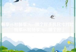 畅享60s和畅享70pro哪个好手机尺寸对比「畅享60s和畅享70pro哪个好」