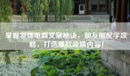 掌握发饰电商文案秘诀，朋友圈配字攻略，打造爆款吸睛内容！