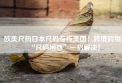 欧美尺码日本尺码专线美国：跨境购物“尺码困惑”一招解决！