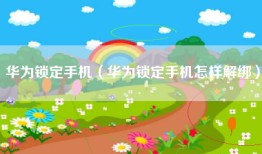 华为锁定手机（华为锁定手机怎样解绑）