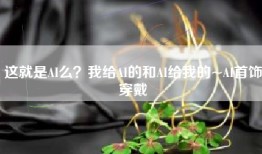 这就是AI么？我给AI的和AI给我的~AI首饰穿戴