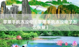 苹果手机冻没电（苹果手机冻没电了怎么恢复）