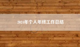 2024年个人年终工作总结