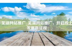 芜湖网站推广_芜湖网站推广，开启线上发展新征程