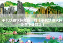 手机炒股软件免费下载（手机炒股软件免费下载网址）