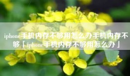 iphone手机内存不够用怎么办手机内存不够「iphone手机内存不够用怎么办」