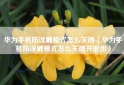 华为手机防误触模式怎么关闭（华为手机防误触模式怎么关闭并退出）
