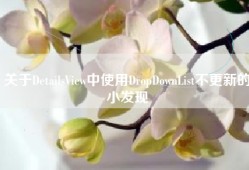 关于DetailsView中使用DropDownList不更新的小发现