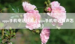 oppo手机电话铃声（oppo手机电话铃声怎么换）