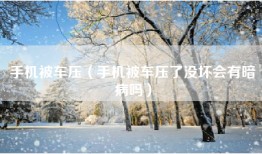 手机被车压（手机被车压了没坏会有暗病吗）