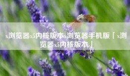 x浏览器x5内核版本x浏览器手机版「x浏览器x5内核版本」