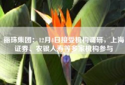 丽珠集团：12月4日接受机构调研，上海证券、农银人寿等多家机构参与