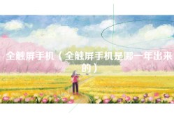 全触屏手机（全触屏手机是哪一年出来的）